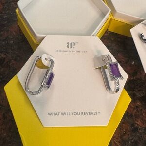 Stylish Silver and Purple Earrings by IP